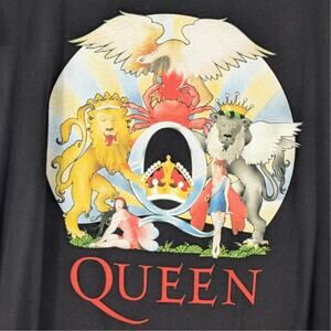 Queen Official Merch Graphic T Shirt Unisex Black Band Logo Concert Tee